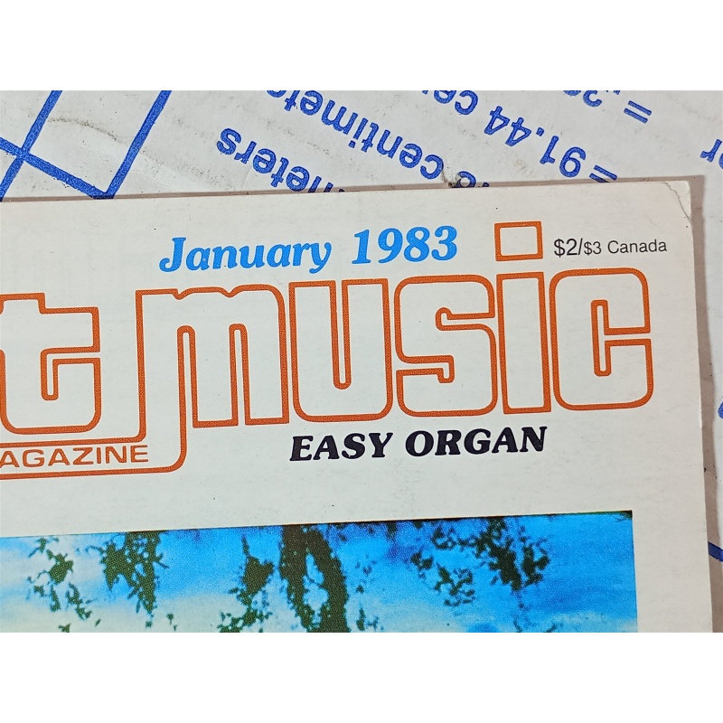 Vintage Sheet Music Magazine January 1983 Standard Piano Guitar Songbook