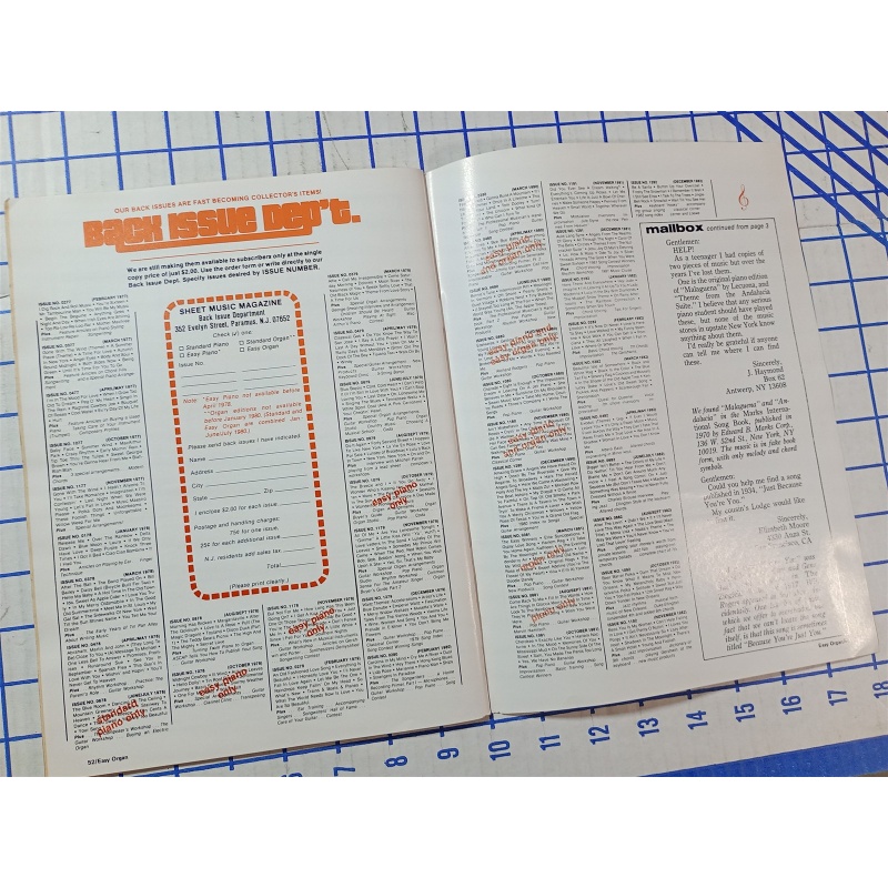 Vintage Sheet Music Magazine January 1983 Standard Piano Guitar Songbook