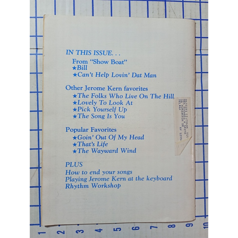 Vintage Sheet Music Magazine January 1983 Standard Piano Guitar Songbook