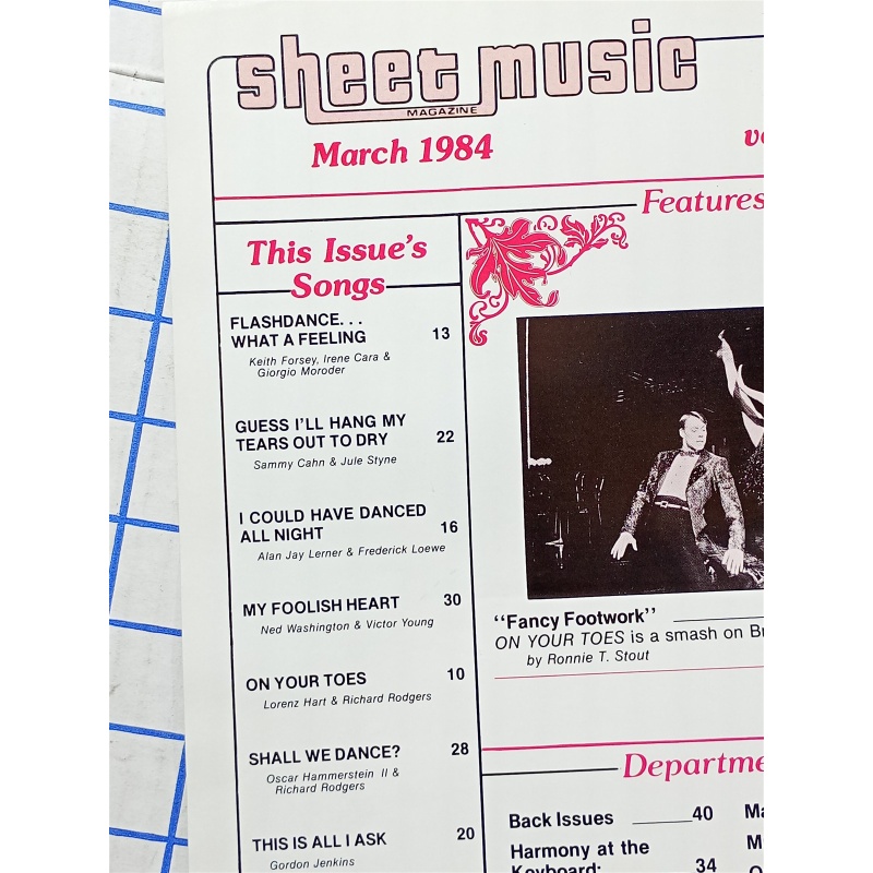 Sheet Music Magazine March 1984 Shall We Dance 