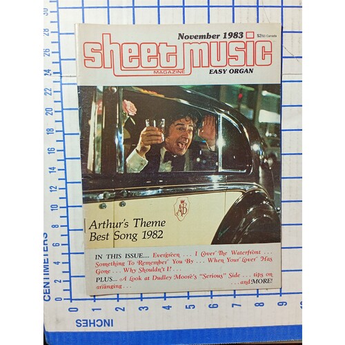 Sheet Music November 1983 Arthurs Theme Best Song Standard Organ