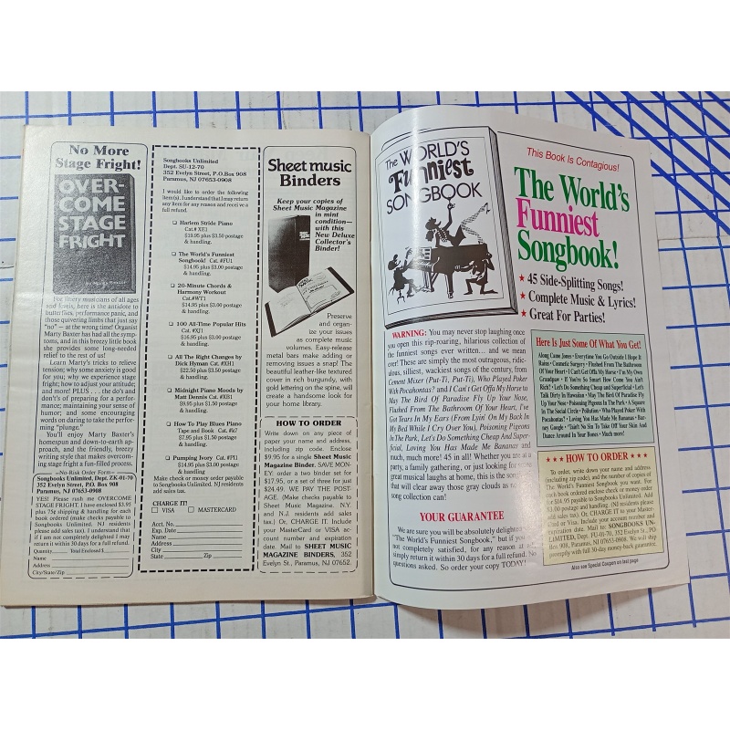 SHEET MUSIC MAGAZINE JULY/ AUGUST 1990 VOL.14 NO. 4 