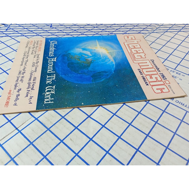 Sheet Music Magazine December 1983 EASY Piano Guitar CHRISTMAS AROUND THE WORLD