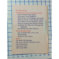 Sheet Music Magazine December 1983 EASY Piano Guitar CHRISTMAS AROUND THE WORLD