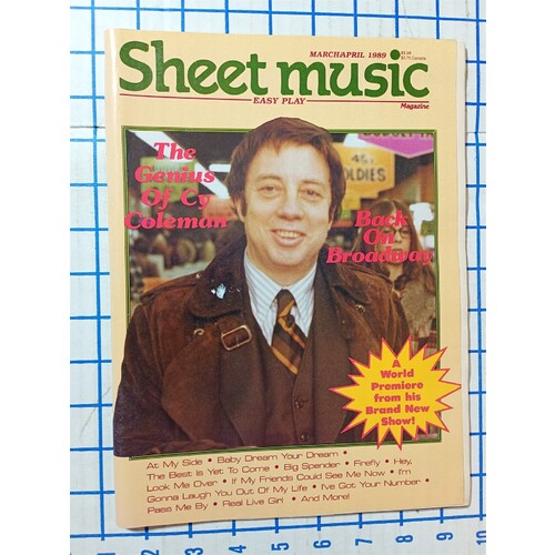 Sheet Music magazine - 1989 Piano - Genius of Cy Coleman, Back On Broadway