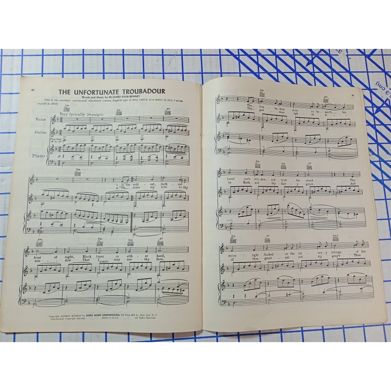 Richard Dyer-Bennet The 20th Century Minstrel Songbook