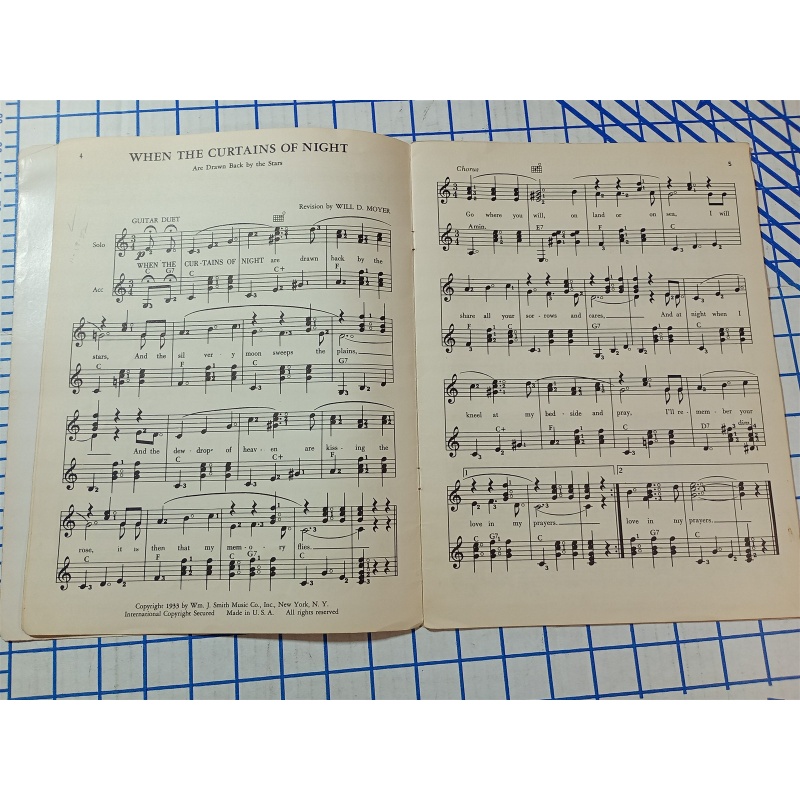 E-Z NOTE GUITAR FOLIO: Cowboy N Folk Songs Songbook~Series No.2~Music Book~1949