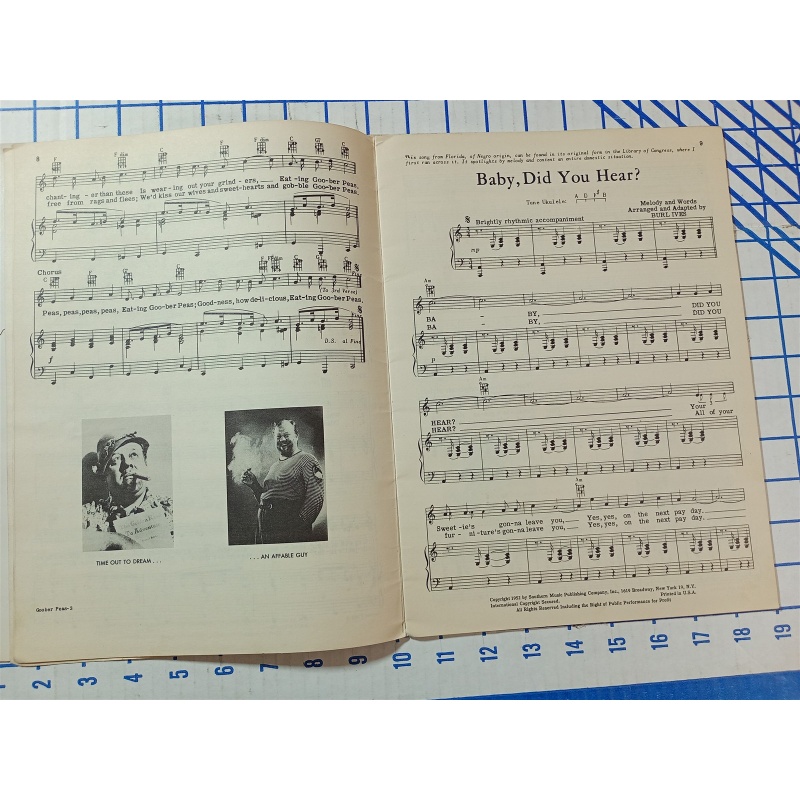 The Wayfairin Stranger Burl Ives Folio of Folk Songs and Ballads - Songbook