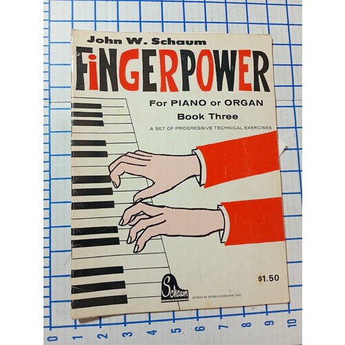Finger Power for Piano or Organ Level 3 by John W. Schaum Vtg. 1966 Music Retro