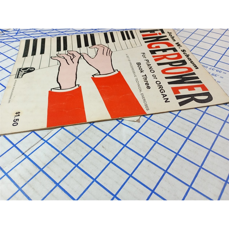 Finger Power for Piano or Organ Level 3 by John W. Schaum Vtg. 1966 Music Retro