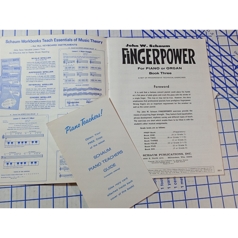 Finger Power for Piano or Organ Level 3 by John W. Schaum Vtg. 1966 Music Retro