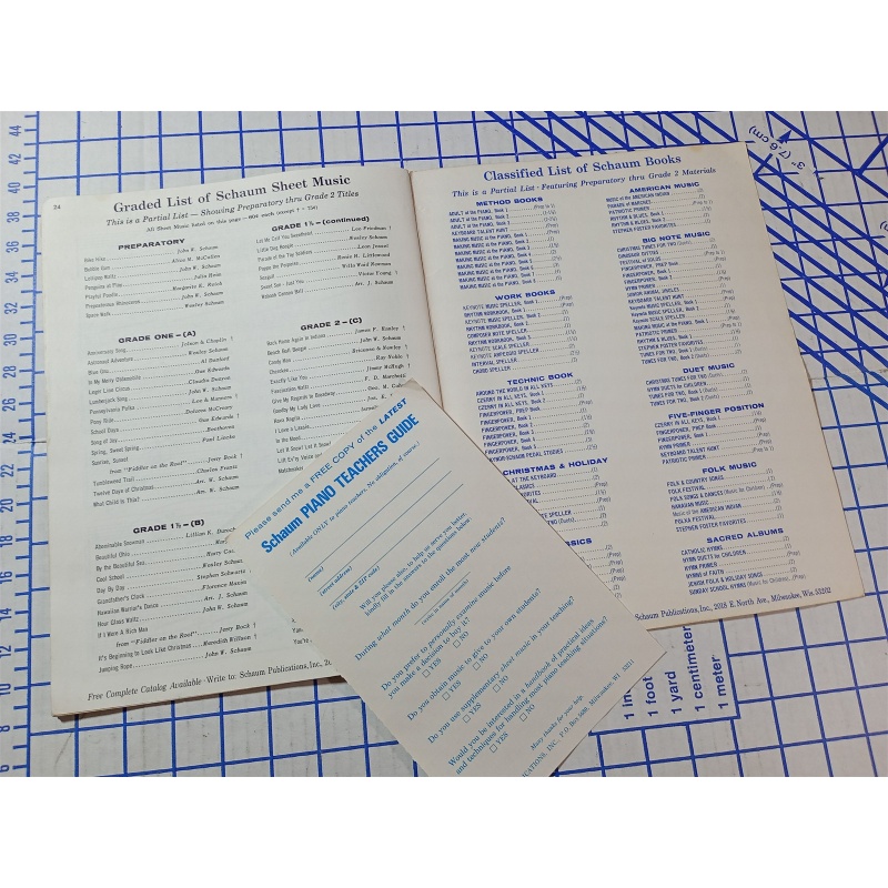 Finger Power for Piano or Organ Level 3 by John W. Schaum Vtg. 1966 Music Retro