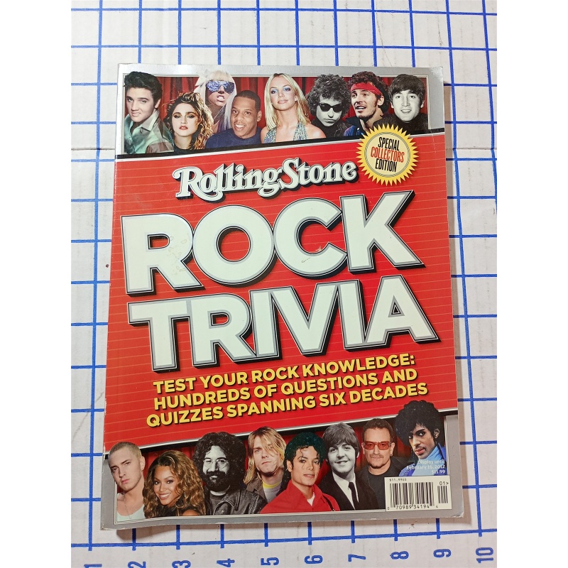 Rolling Stone Magazine Rock Trivia Special Collectors Edition 120 Quiz Pages .