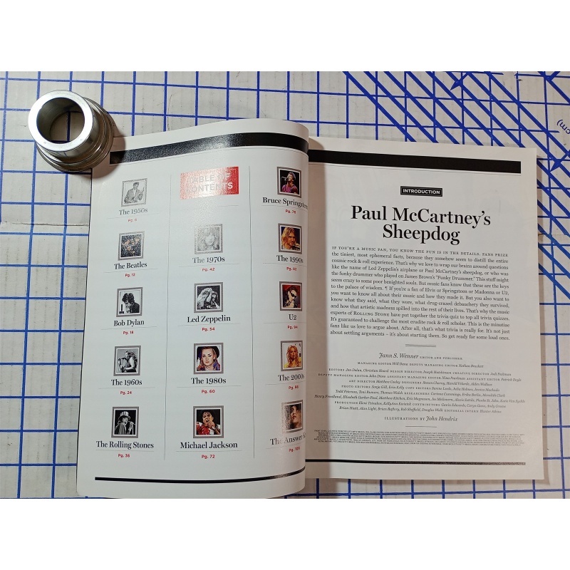 Rolling Stone Magazine Rock Trivia Special Collectors Edition 120 Quiz Pages .