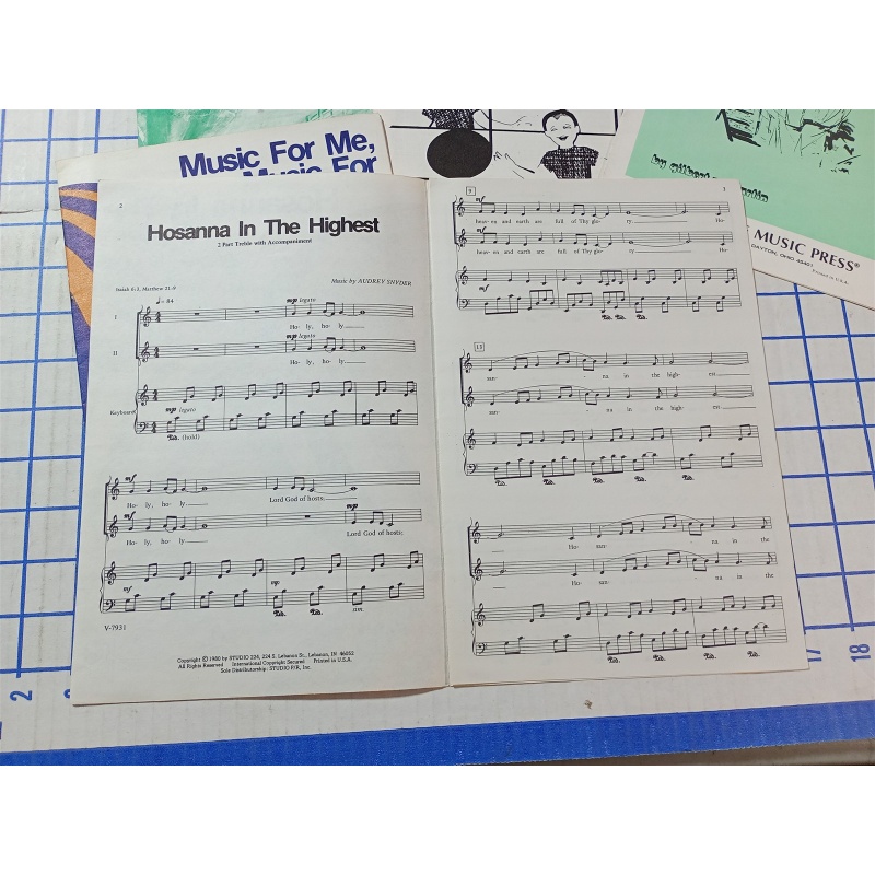  LOT 7 SHEET MUSIC HOSANA IN THE HIGHEST AUDREY SNYDER Niskayuna Central School