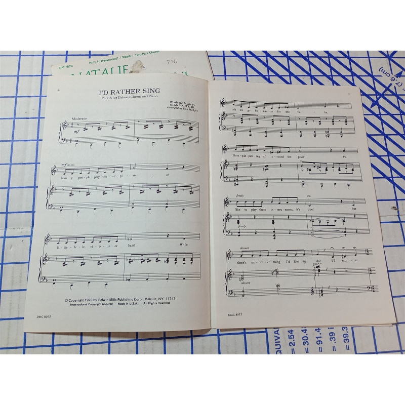  LOT 7 SHEET MUSIC HOSANA IN THE HIGHEST AUDREY SNYDER Niskayuna Central School