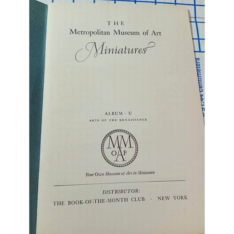 THE METROPOLITAN MUSEUM OF ART MINIATURES Album U
