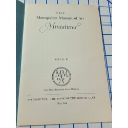 THE METROPOLITAN MUSEUM OF ART MINIATURES Album K
