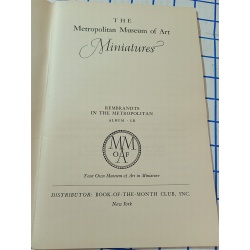 THE METROPOLITAN MUSEUM OF ART MINIATURES REMBRANDTS IN THE METROPOLITAN