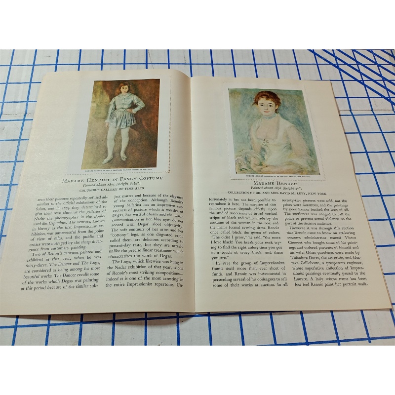 THE METROPOLITAN MUSEUM OF ART MINIATURES RIGURE PAINTING BY RENOIR