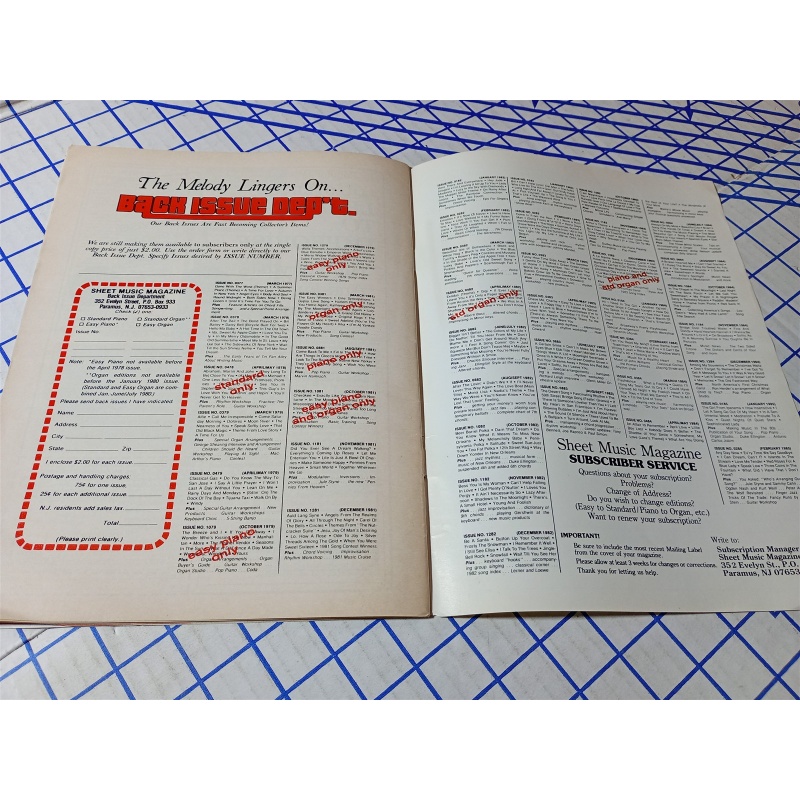 Sheet Music Magazine March 1985 Americas Irish Music Easy Piano/Guitar