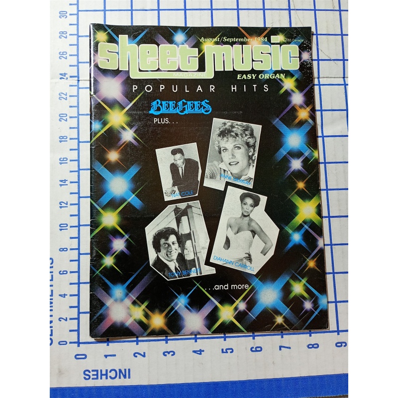 Aug Sept 1984 Standard Piano Guitar Popular Hits BeeGees Songbook Sheet Music