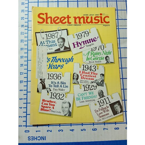  SHEET MUSIC MAGAZINE 1987 AT THIS MOMENT 1979 HYMNE JUNE/ JULY