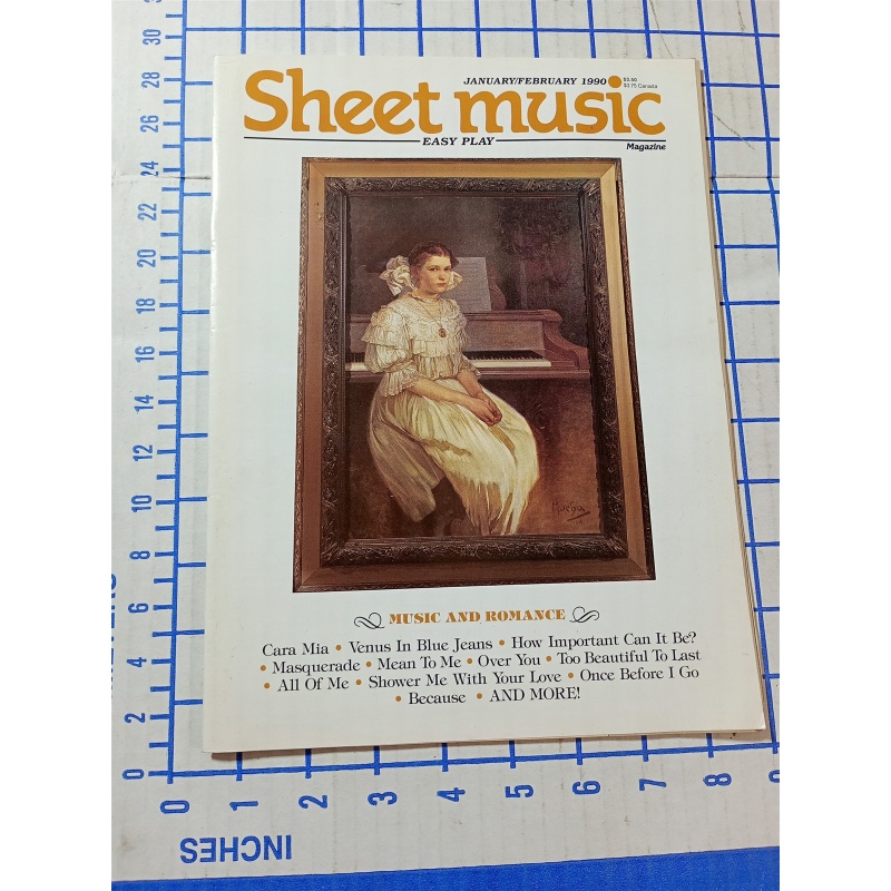 Sheet Music Jan Feb 1990 Magazine Standard Piano Guitar Music and Romance
