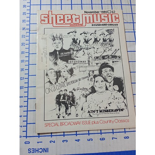 Sheet Music Magazine November 1980 Special Broadway issue + Country classics
