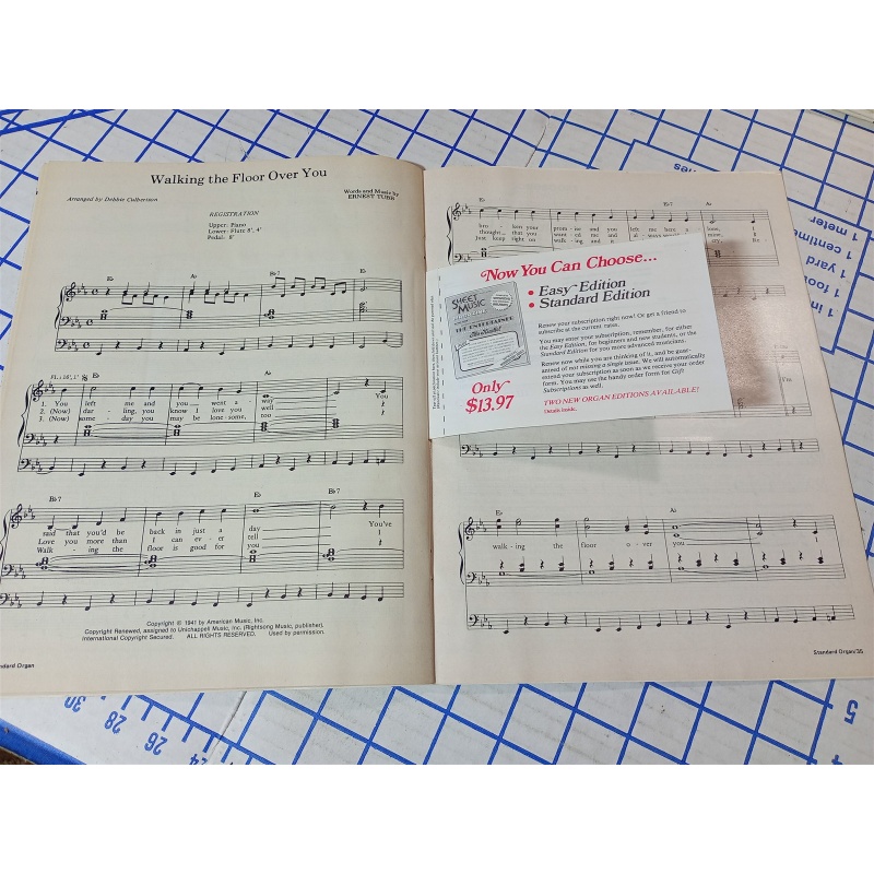 Sheet Music Magazine November 1980 Special Broadway issue + Country classics