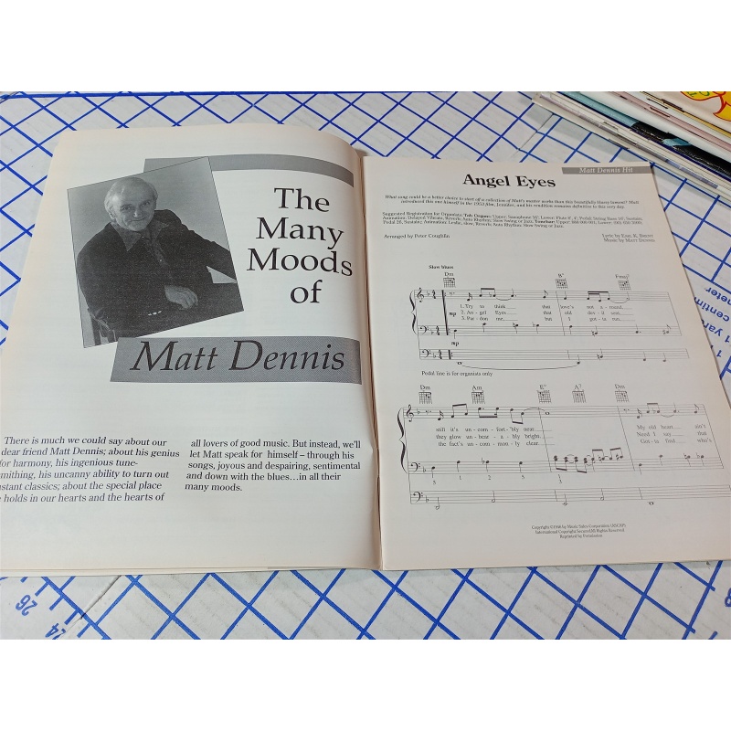 THE MANY MOODS OF MATT DENNIS ~ SHEET MUSIC MAGAZINE, NOVEMBER/DECEMBER 1993