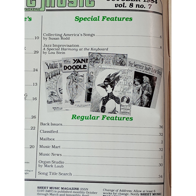 Sheet Music Magazine Golden Oldies 1984