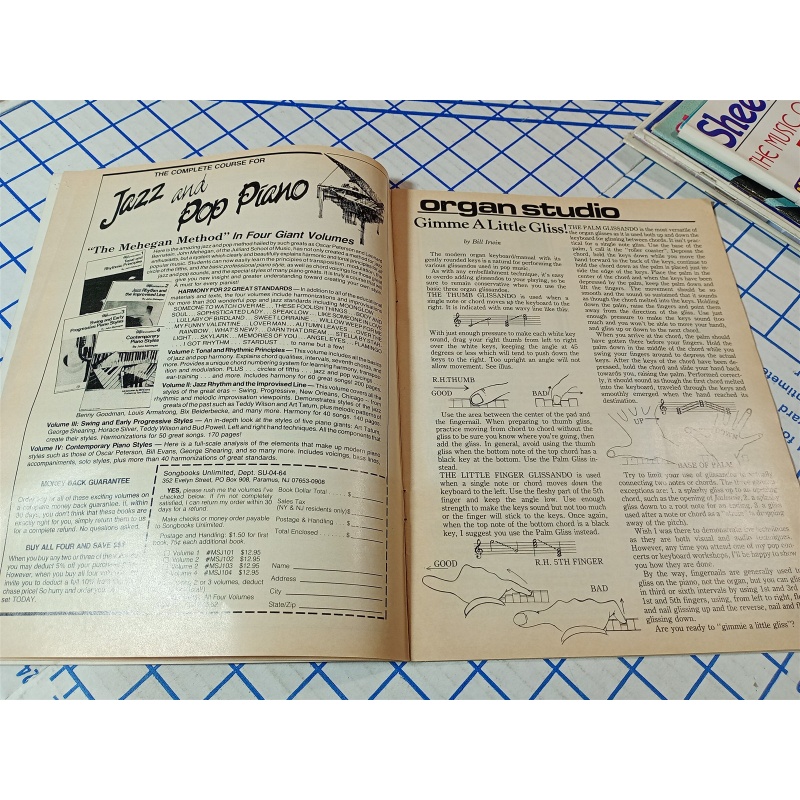 Sheet Music Magazine "Great Romantic Love Songs" Vintage 1984