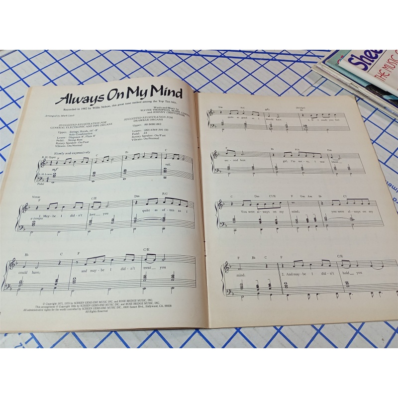 Sheet Music Magazine "Great Romantic Love Songs" Vintage 1984