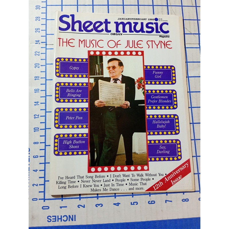 SHEET MUSIC Magazine Jan Feb 1989 The Music of Jule Styne