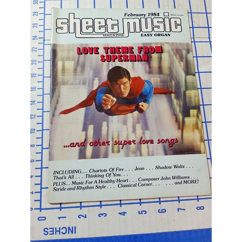 Superman sheet music magazine love theme from Superman 1984 