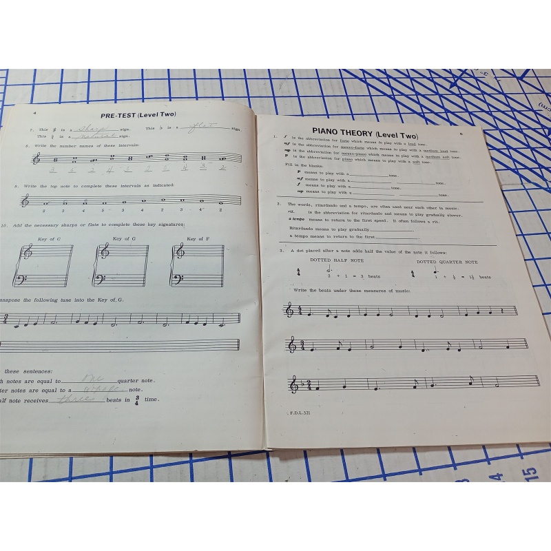 LEVEL TWO PIANO THEORY A PROGRAMMED TEXT BY MARY ELIZABETH CLARK AND DAVID CARR