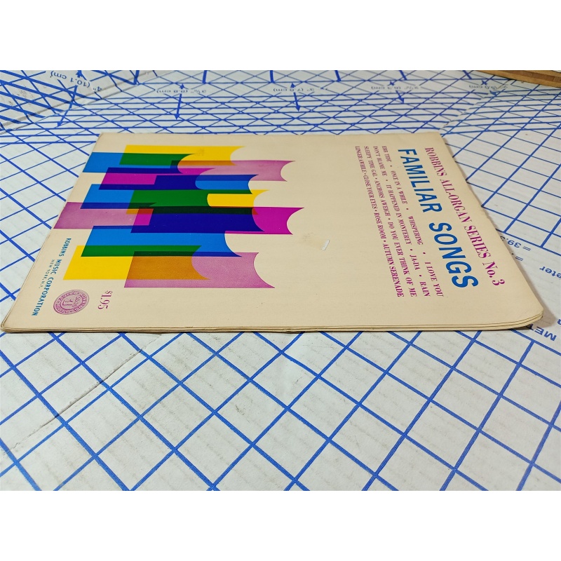 Robbins All Organ Series No. 3 Familiar Songs Sheet Music robbins music Corp.