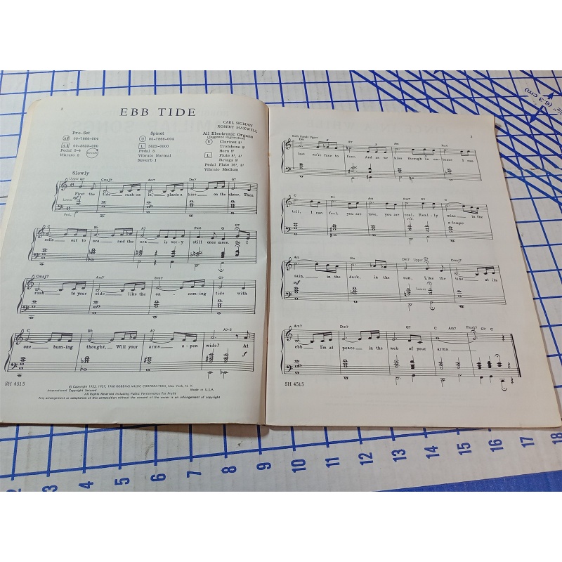 Robbins All Organ Series No. 3 Familiar Songs Sheet Music robbins music Corp.