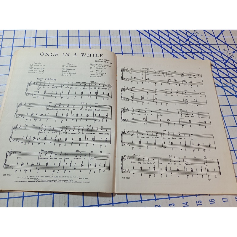 Robbins All Organ Series No. 3 Familiar Songs Sheet Music robbins music Corp.