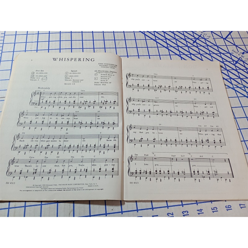 Robbins All Organ Series No. 3 Familiar Songs Sheet Music robbins music Corp.