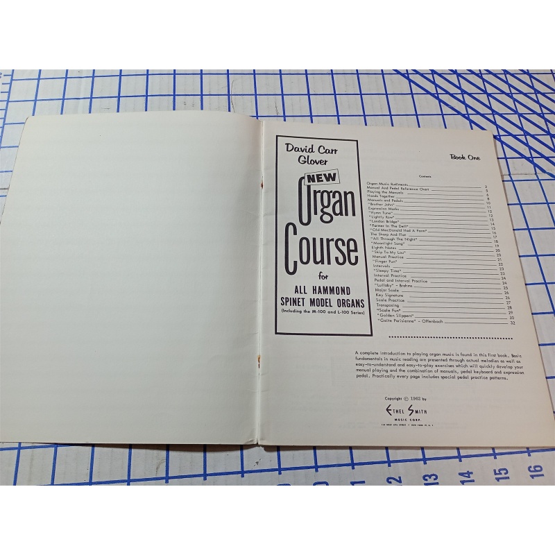 David Carr Glover New Organ Course Book 1 