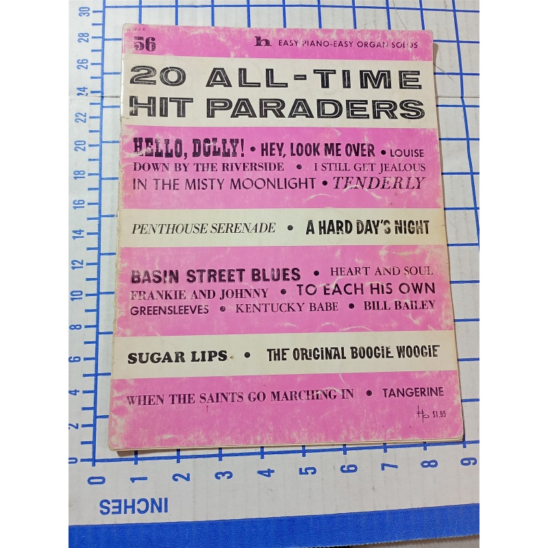 20 All-Time Hit Paraders #56 Hello, Dolly Greensleeves Organ Solos Songbook