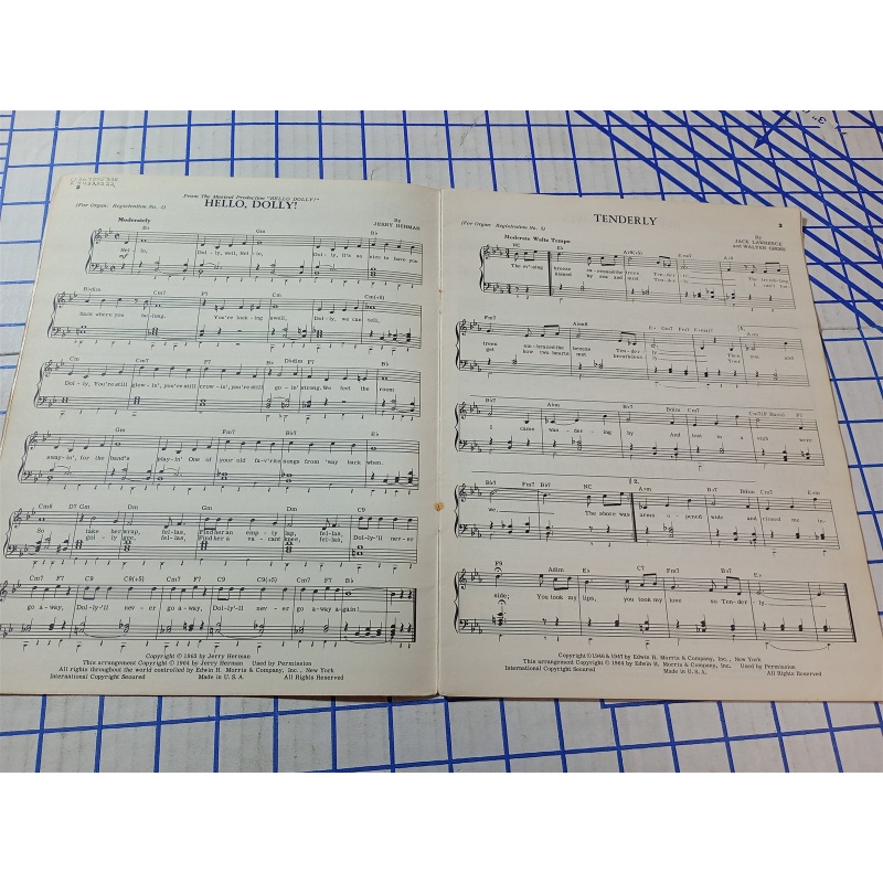 20 All-Time Hit Paraders #56 Hello, Dolly Greensleeves Organ Solos Songbook