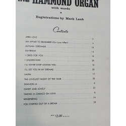Familiar Songs To Play On The Hammond Organ with words 