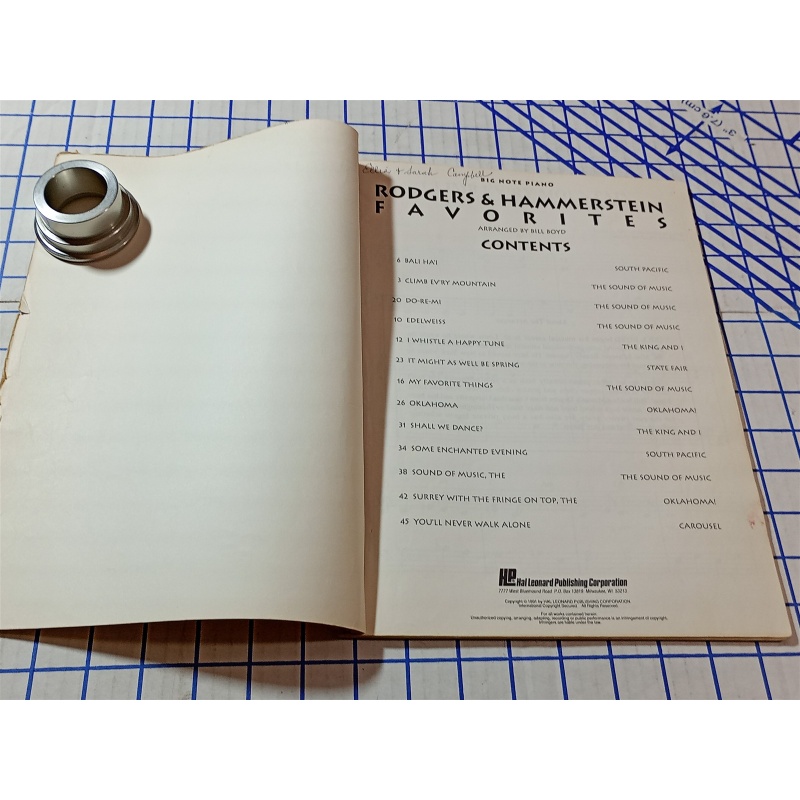RODGERS & HAMMERSTEIN FAVORITES (BIG NOTE PIANO) 
