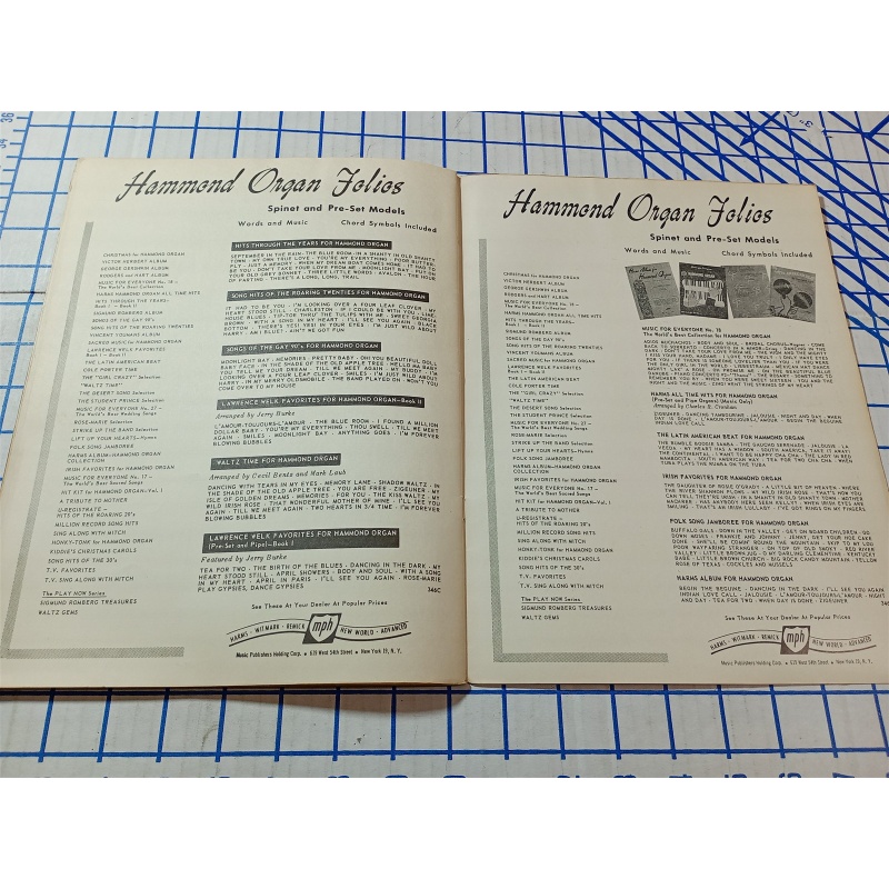 Hits Through The Years for Hammond Organ BOOK 1