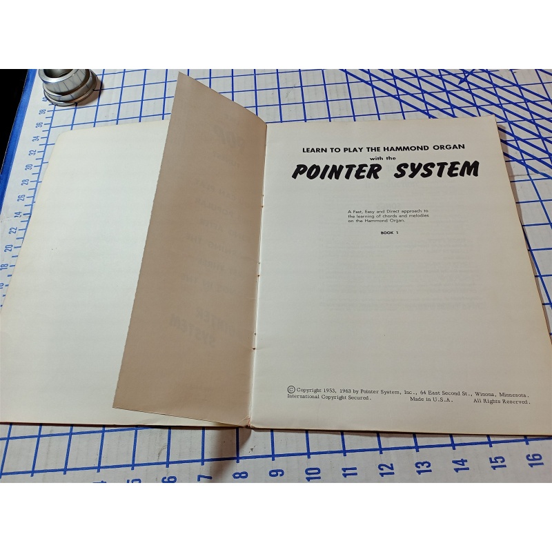 Learn To Play The Hammond Organ With The Pointer System Book 1