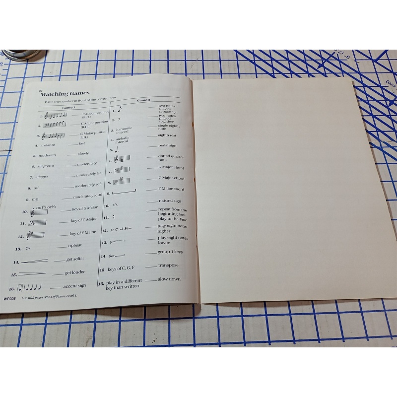 Bastien Piano Basics Theory Level 1 by James Bastien 