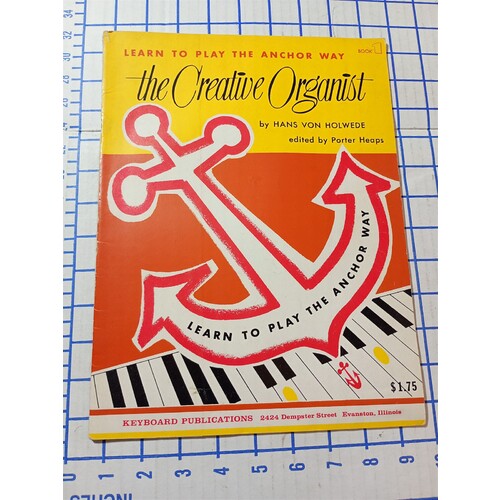 Vintage The Creative Organist Learn To Play The Anchor Way Hans Von Holwede 